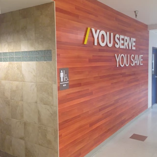  - Architectural Signage - Dimensional Lettering & Custom Wallpaper - Navy Exchange Whidbey Island - Oak Harbor, WA