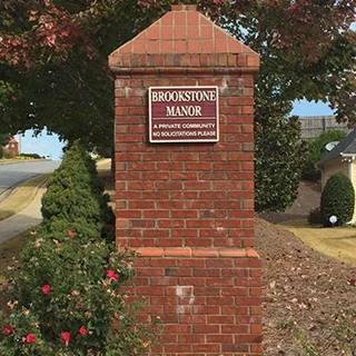 Routed Subdivision Sign for Brookstone Manor Acworth GA